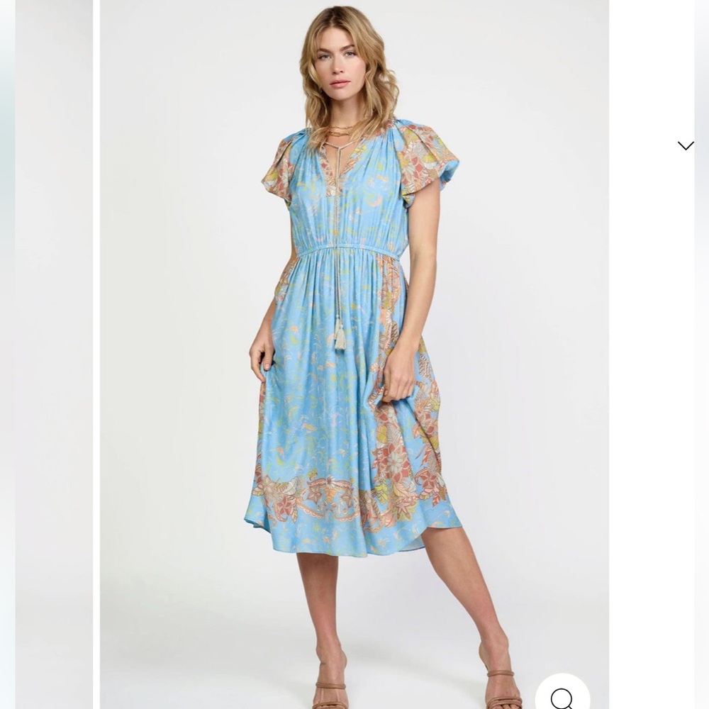 NWT. Retro Floral Bubble Sleeve, Current Air, Size M